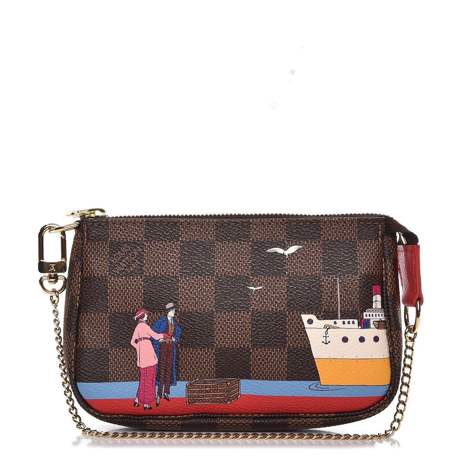 Louis Vuitton Damier Ebene 2016 Christmas Animation Mini Pochette Accessories 1 of 8