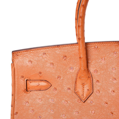 Hermes Ostrich Birkin 35 Orange 26 of 34