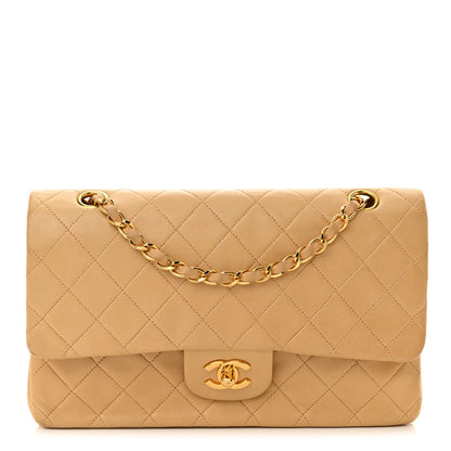 Chanel Lambskin Quilted Medium Double Flap Beige 1 of 14