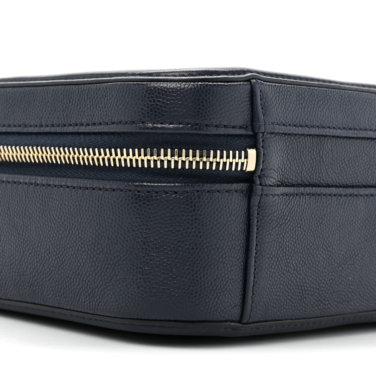 Caviar Quilted Medium CC Filigree Vanity Case Navy
