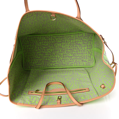 Louis Vuitton Monogram Graffiti Neverfull GM Green 5 of 10