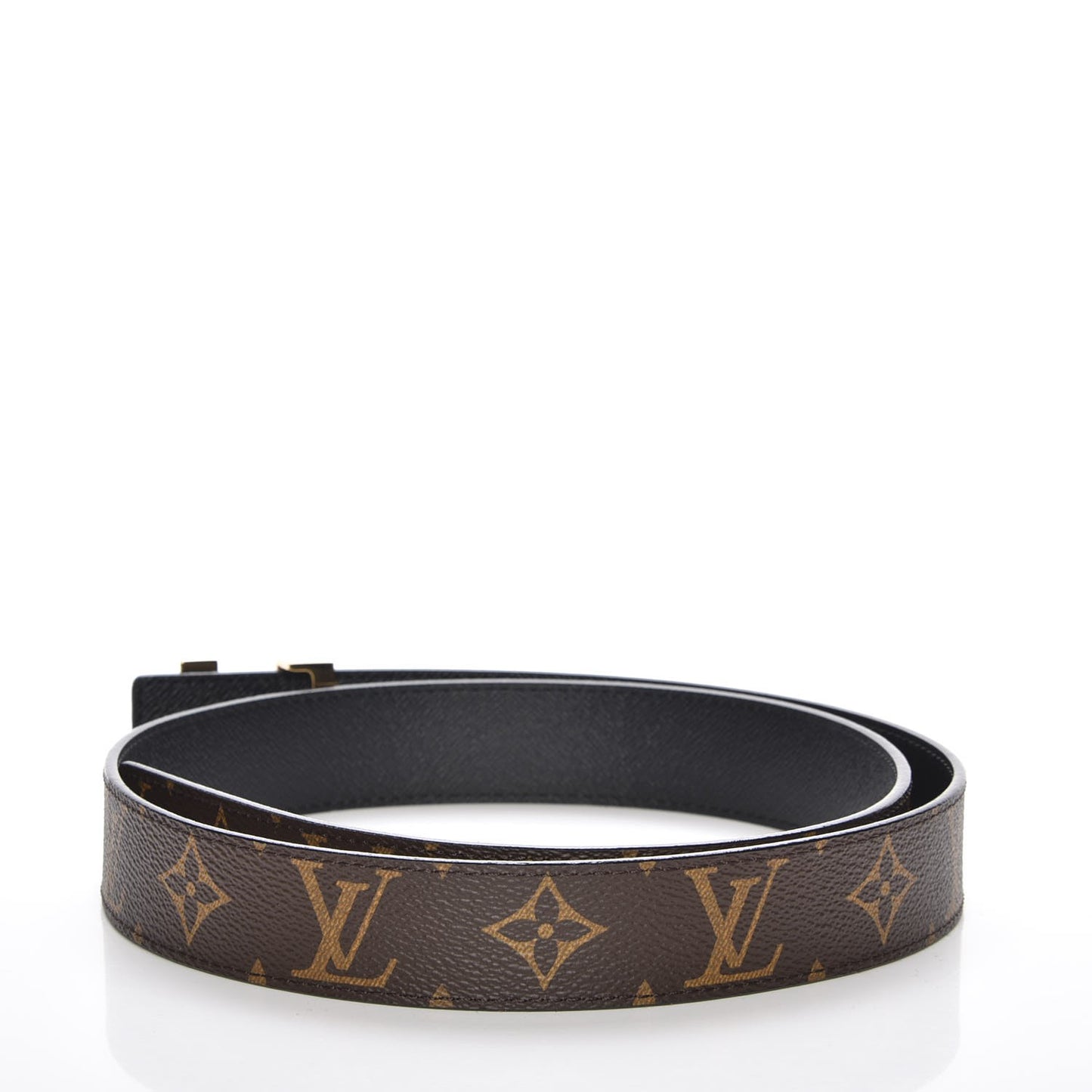 Calfskin Monogram 30mm LV Initiales Reversible Belt 90 36 Black