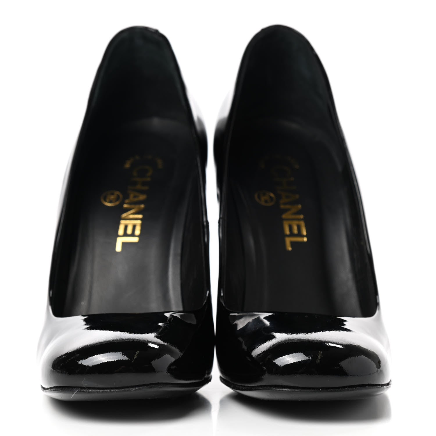 Chanel Patent Logo Pumps 36.5 Black 2 of 10