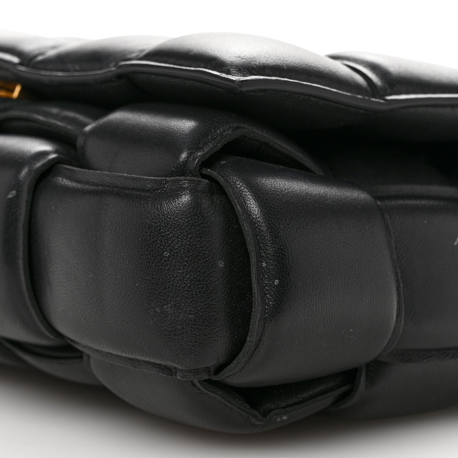 Bottega Veneta Lambskin Maxi Intreccio Padded Chain Cassette Crossbody Bag Black 9 of 11