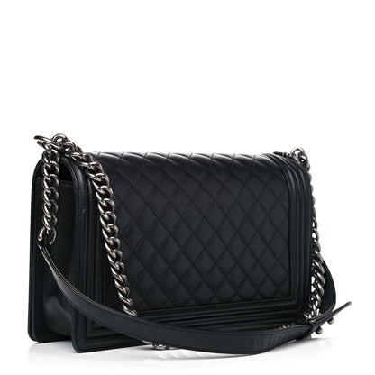 Chanel Calfskin Quilted New Medium Boy Flap Black 3 of 19