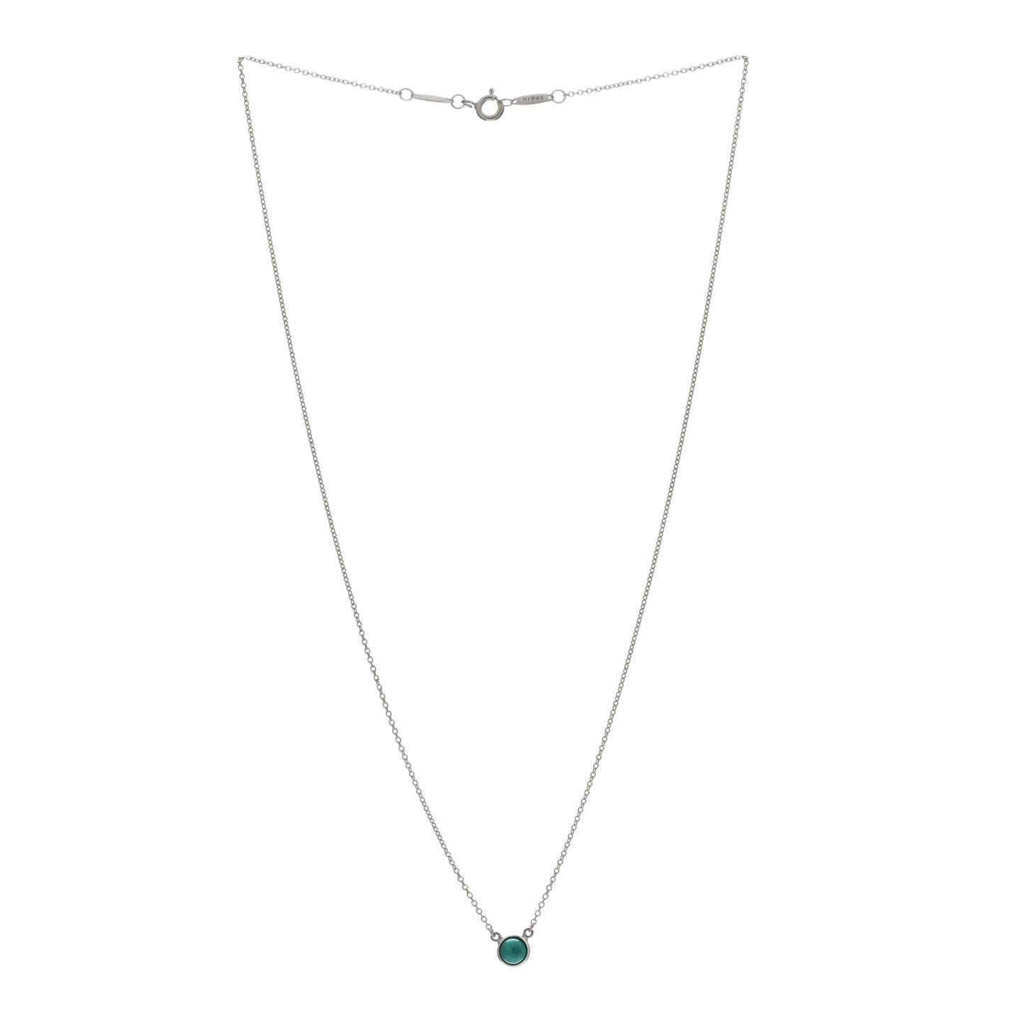 Sterling Silver Amazonite Elsa Peretti Color by the Yard Pendant Necklace