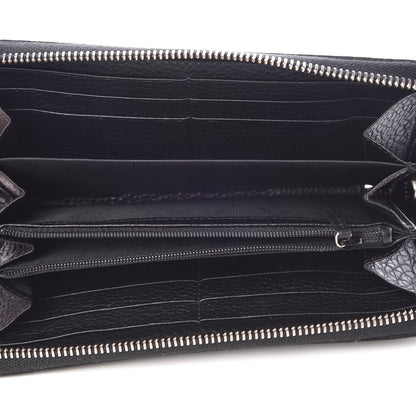 Gucci Pebbled Calfskin Studded Soho Zip Around Wallet Black 5 of 7