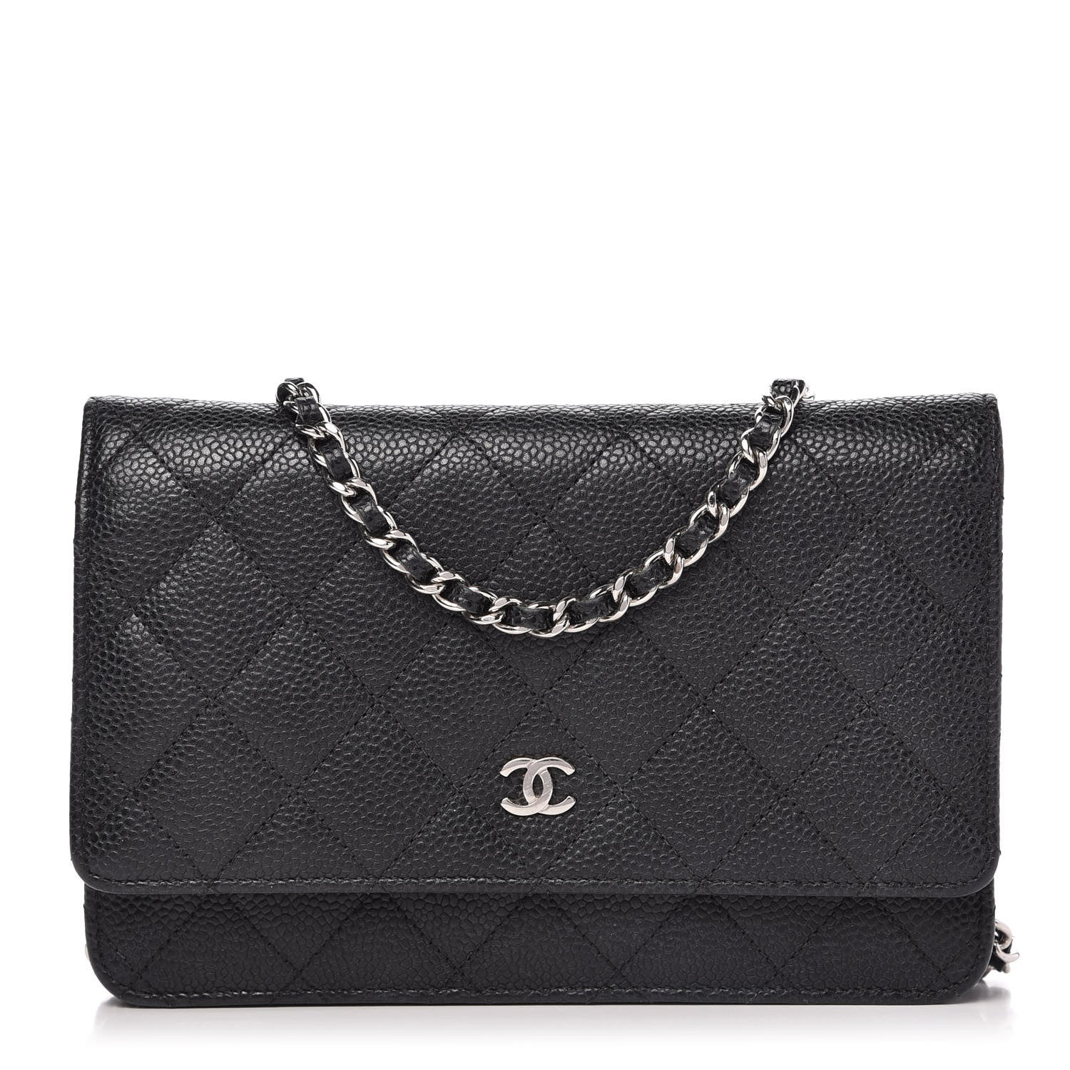 Chanel Caviar Quilted Wallet On Chain WOC Black 1 of 12