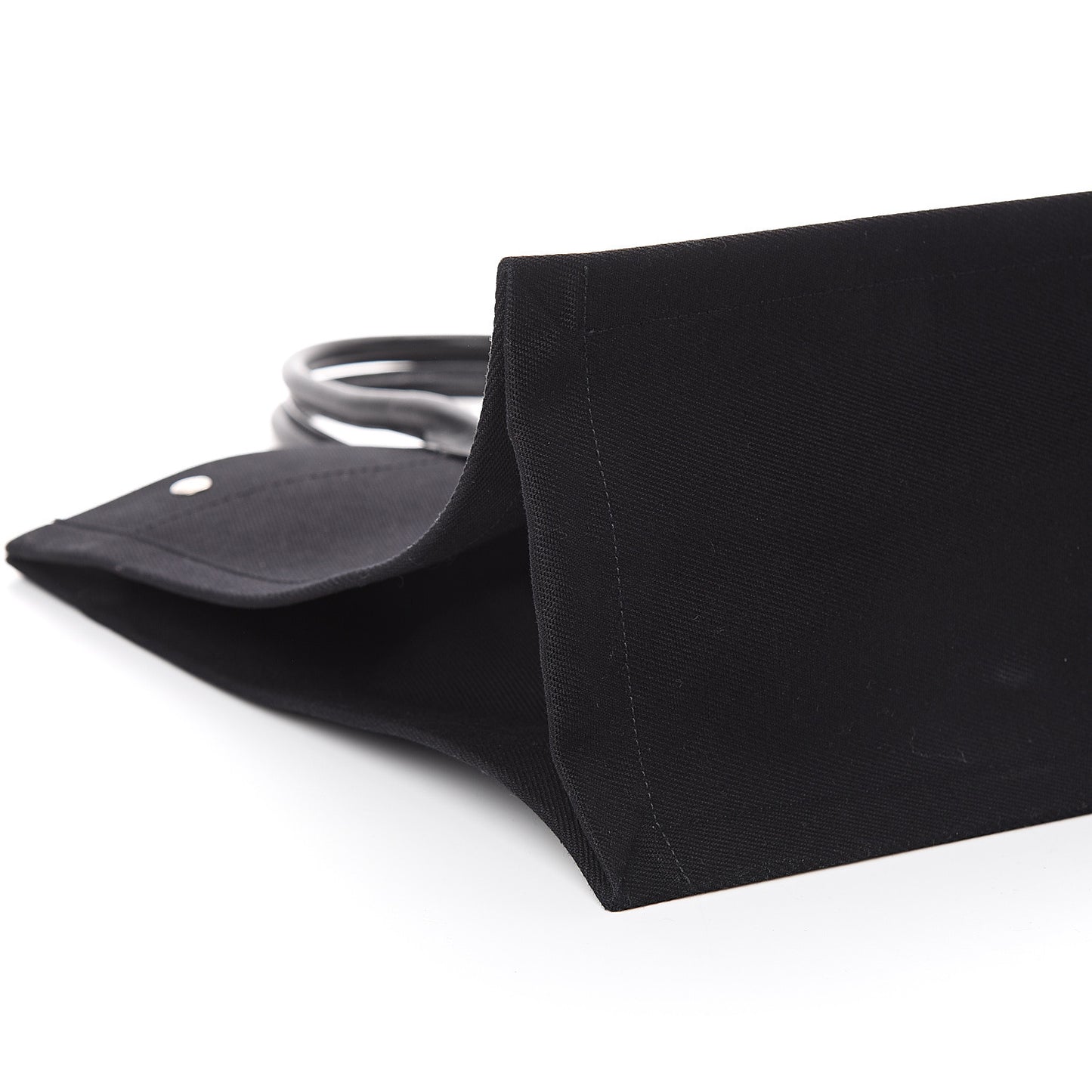 Linen Calfskin Rive Gauche Tote Black
