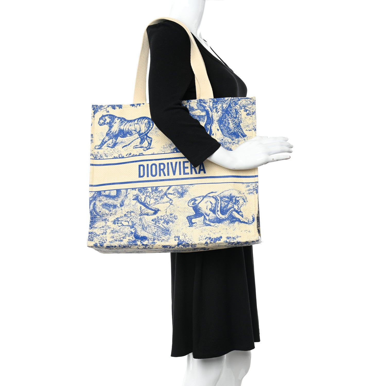 Christian Dior Straw Dioriviera Tote Beige 2 of 9