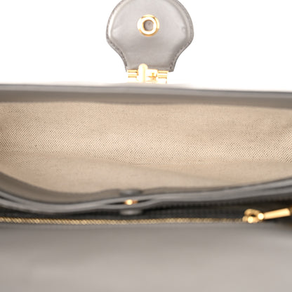 Gucci Calfskin GG Matelasse Small Flap Shoulder Bag Dusty Grey Natural 5 of 14