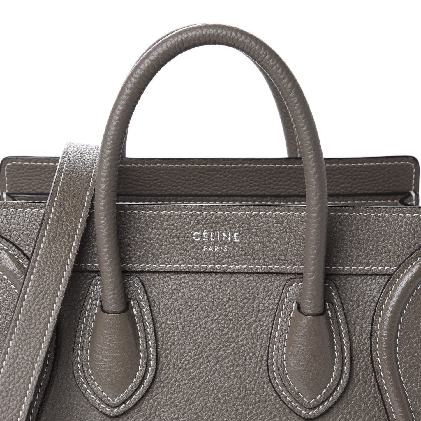 Drummed Calfskin Nano Luggage Souris
