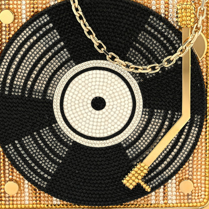 Judith Leiber Crystal Turntable Scratch Minaudiere Clutch Champagne 8 of 11