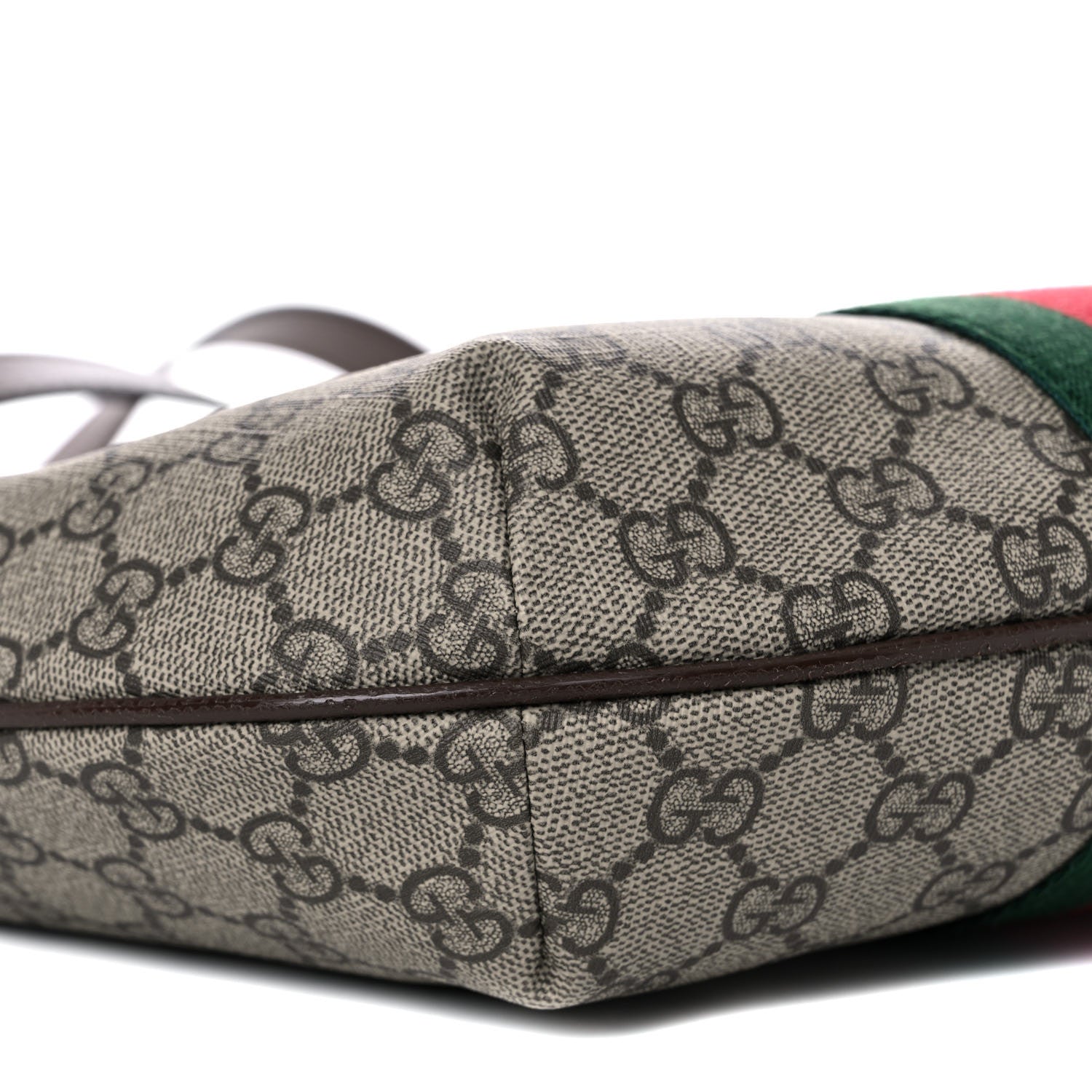 Gucci GG Supreme Monogram Web Small Ophidia Half Moon Hobo Brown 7 of 10