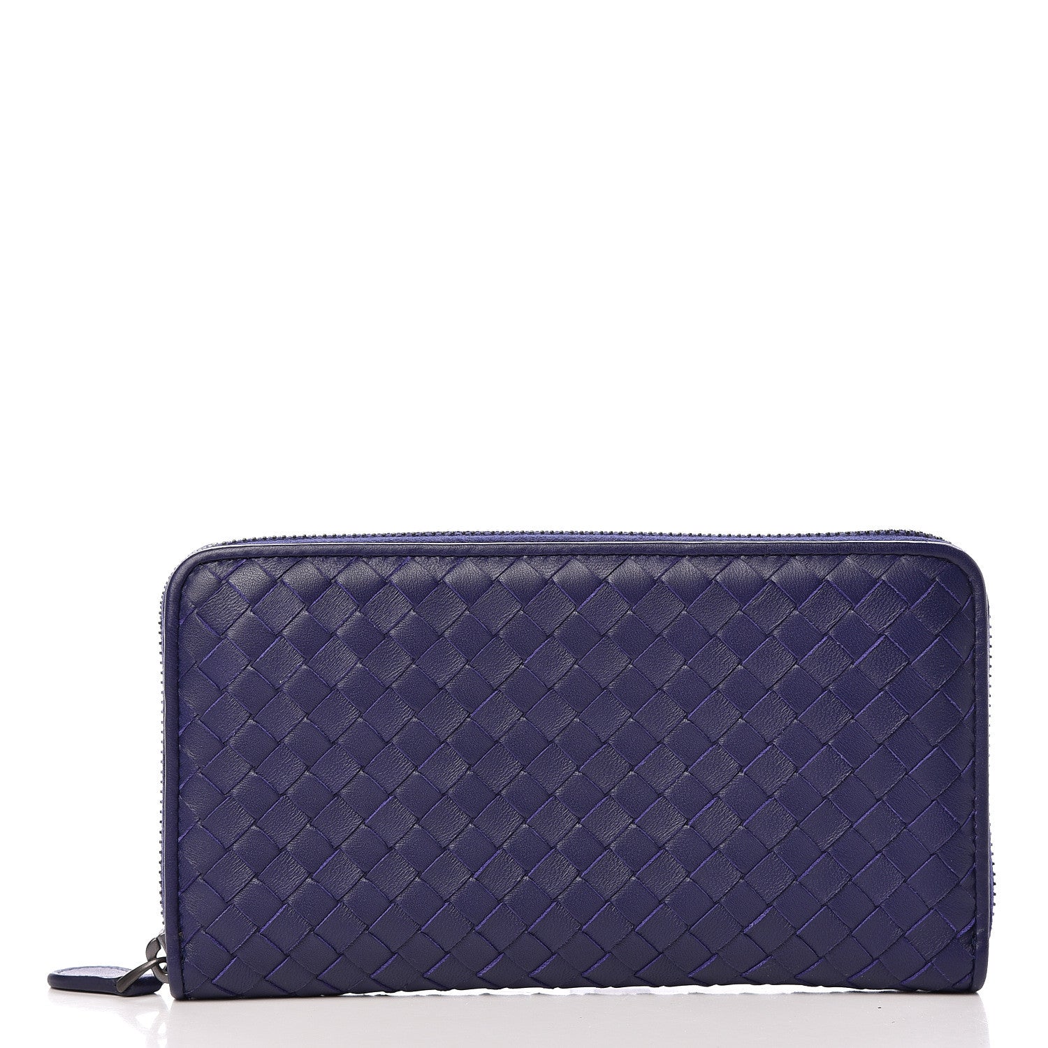 Bottega Veneta Nappa Intrecciato Zip Around Wallet Atlantic 1 of 8