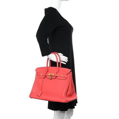 Hermes Taurillon Clemence BIRKIN 35 Rose Jaipur 3 of 14