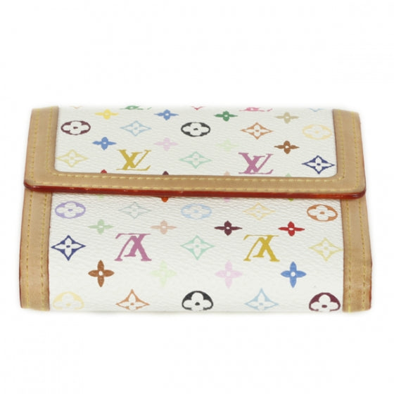 Louis Vuitton Monogram Multicolor Porte-Monnaie Billets Wallet White 3 of 13