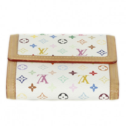 Louis Vuitton Monogram Multicolor Porte-Monnaie Billets Wallet White 3 of 13
