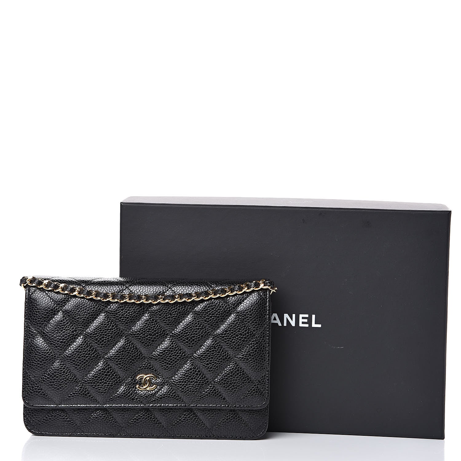 Chanel Caviar Quilted Wallet On Chain WOC Black 13 of 13