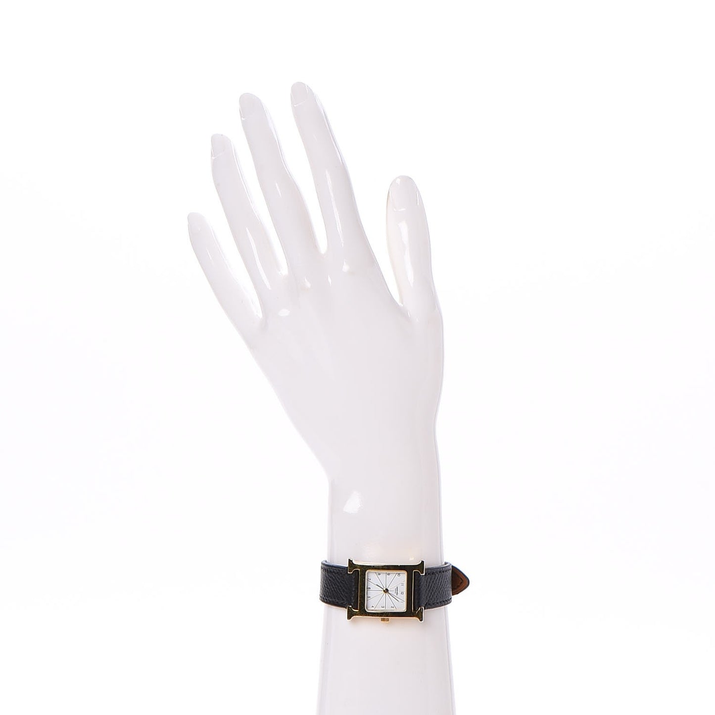 Stainless Steel Epsom 21mm Heure H Hour Quartz Watch Noir