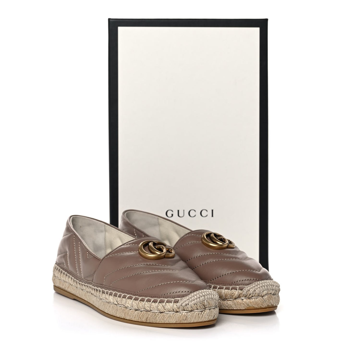 Nappa Matelasse GG Marmont Espadrilles 38 Porcelain Rose