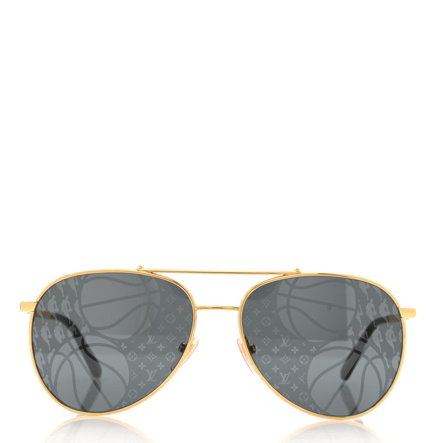 Louis Vuitton X NBA Metal Monogram LV Catch Pilot Sunglasses Z1412W Gold 2 of 7