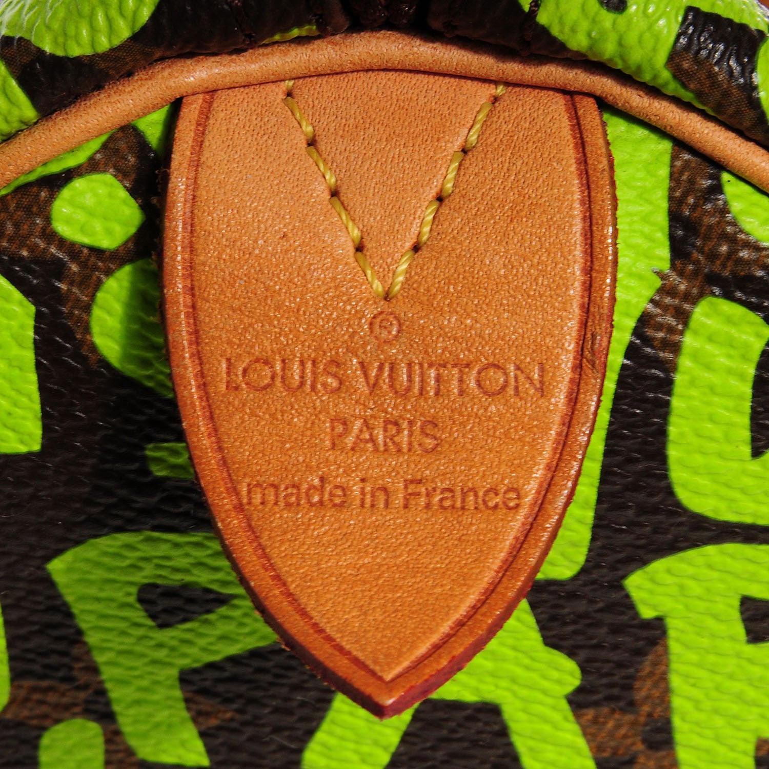 Louis Vuitton Monogram Graffiti Speedy 30 Green 6 of 7