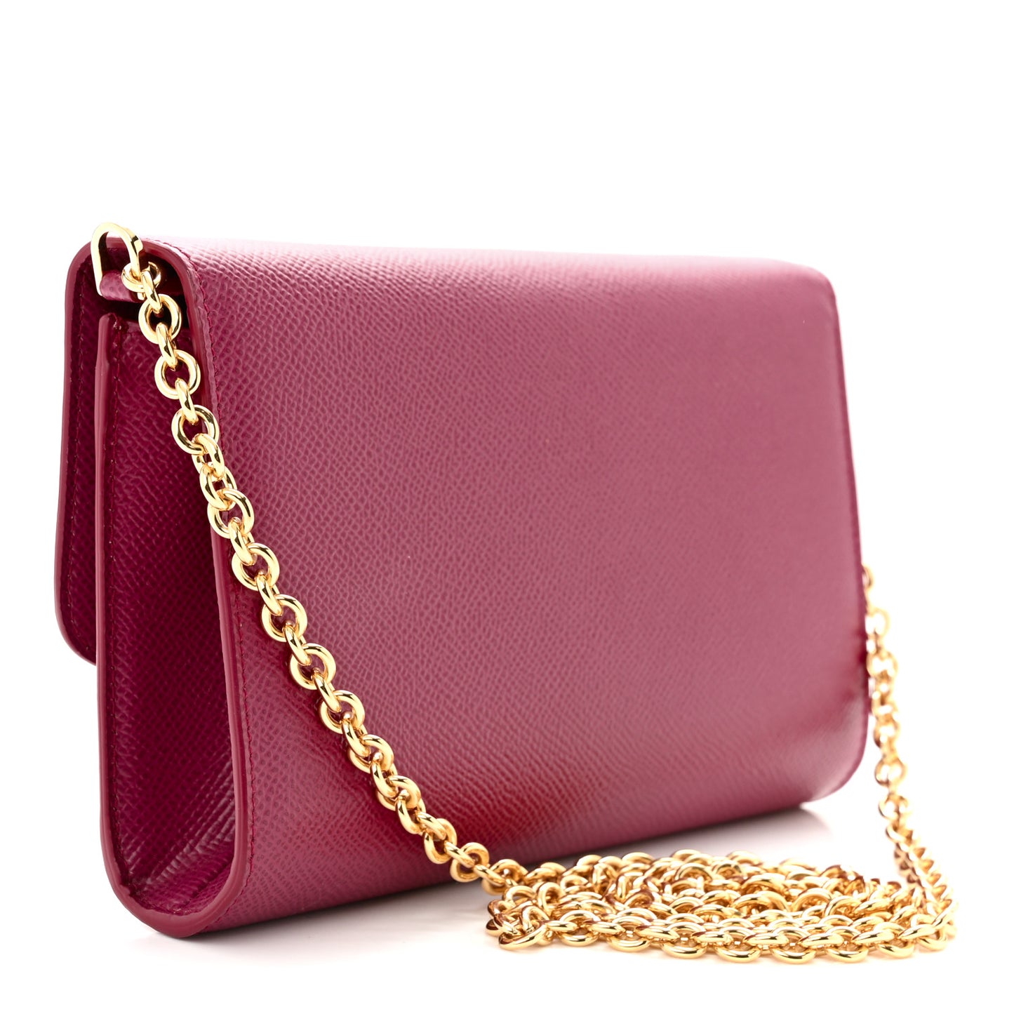 Dauphine Crystal Wallet On Chain Burgundy