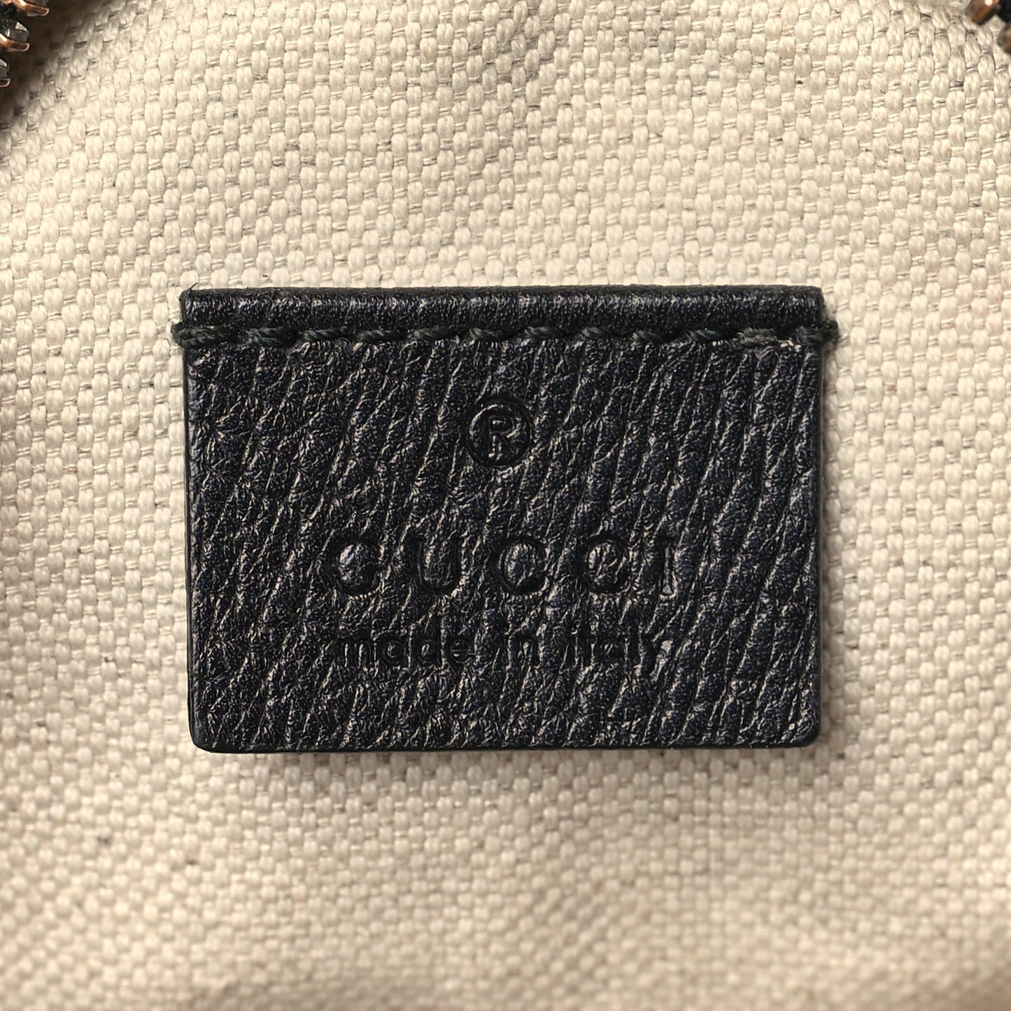 Velvet Calfskin GG Monogram Round Shoulder Bag Blue Beige