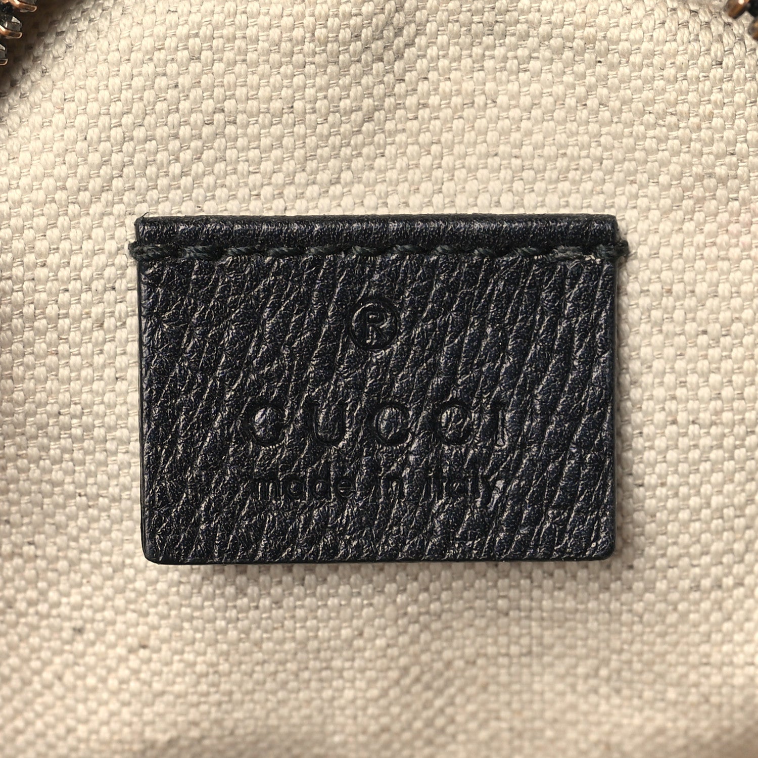Gucci Velvet Calfskin GG Monogram Round Shoulder Bag Blue Beige 6 of 9