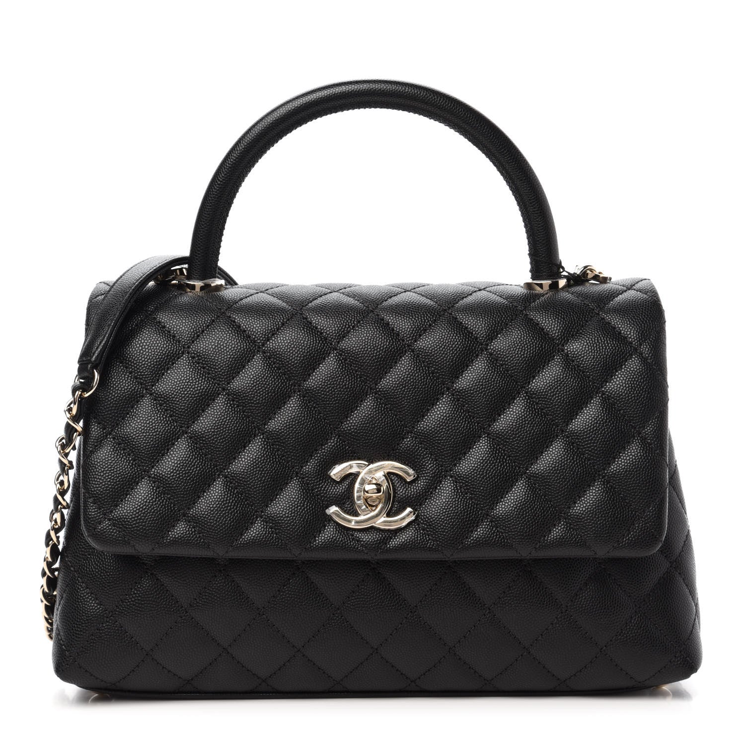 Chanel Caviar Quilted Small Coco Handle Flap Black 1 of 11