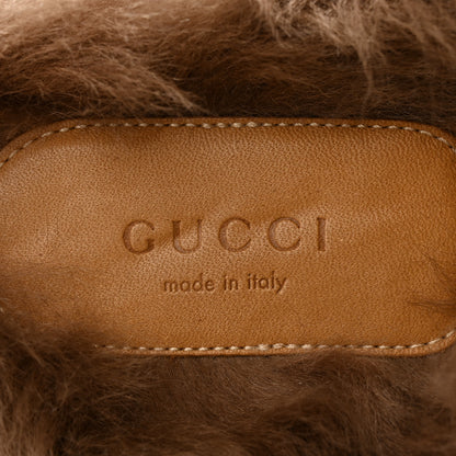 Gucci Calfskin Fur Womens Princetown Slippers 39 Black 7 of 11