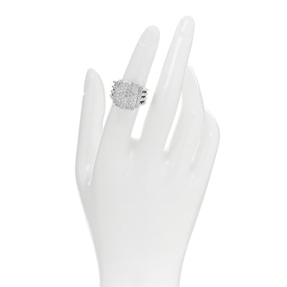 David Yurman Sterling Silver Diamond 16mm Wheaton Ring 51 5.75 2 of 4
