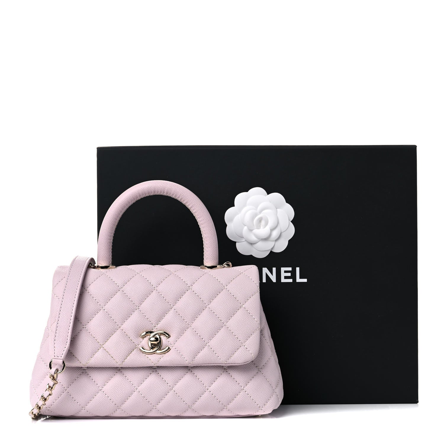 Chanel Caviar Quilted Mini Coco Handle Flap Lilas Lilac 10 of 10