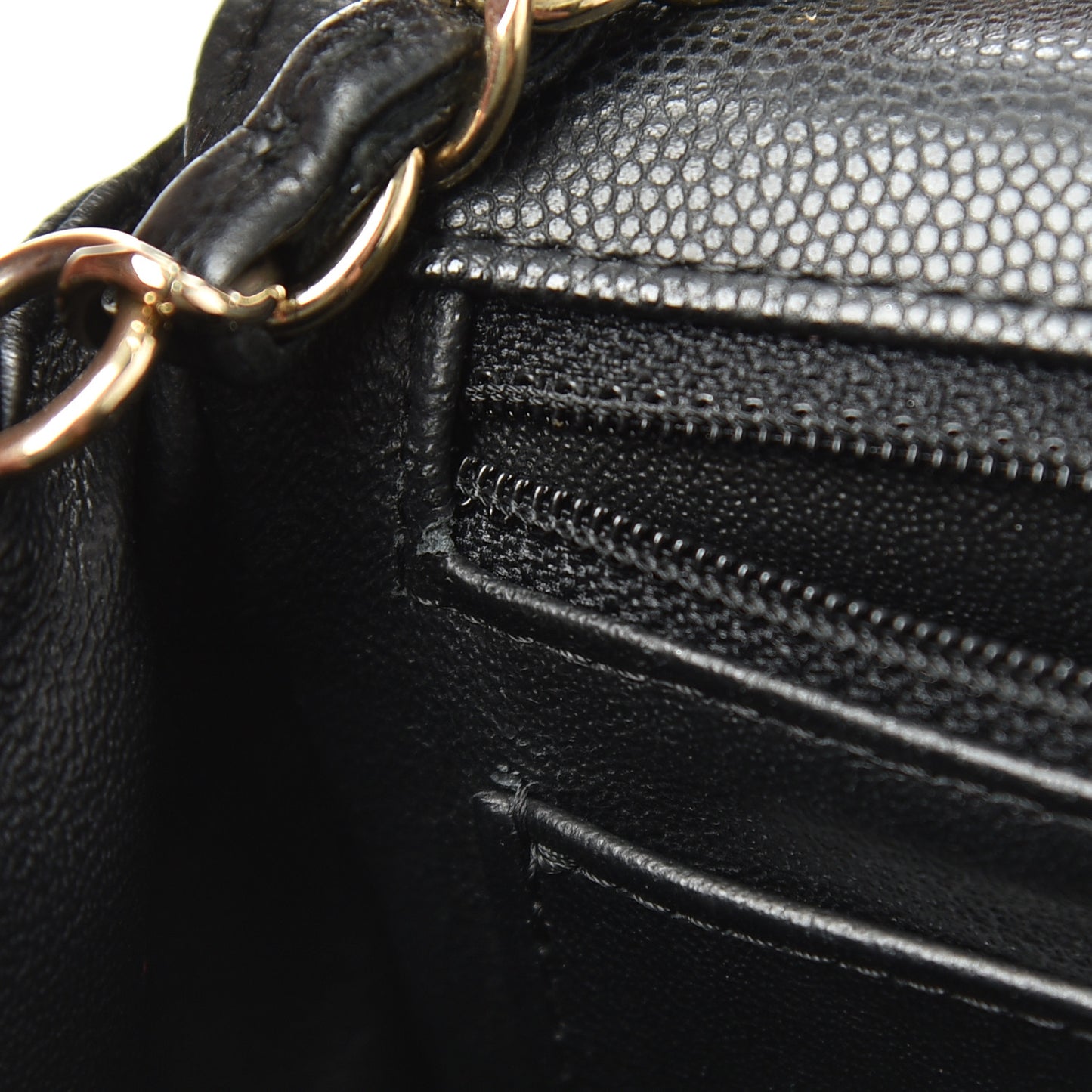 Caviar Quilted Mini Rectangular Flap Black