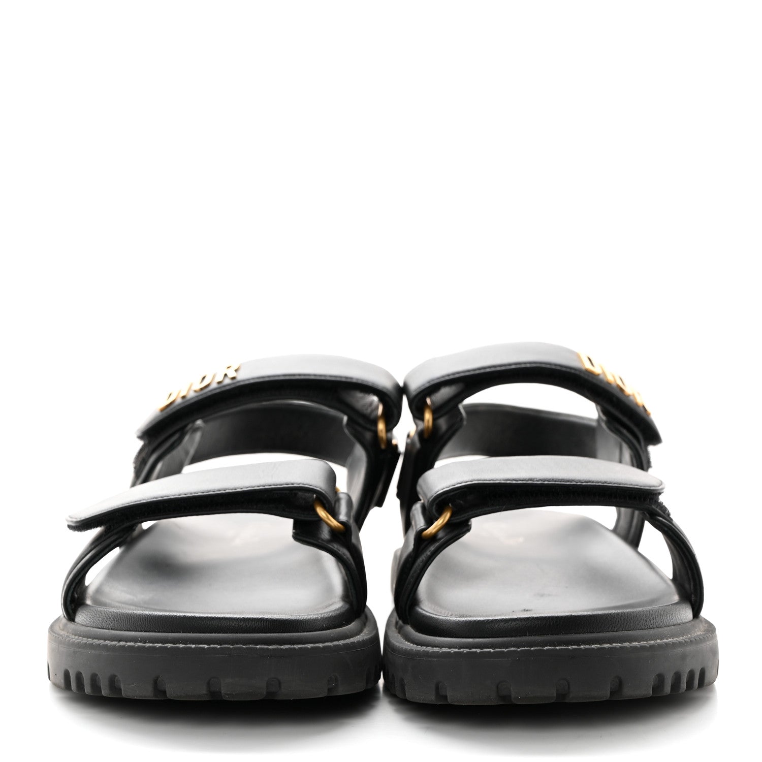 Christian Dior Lambskin Dioract 10mm Sandals 39.5 Black 2 of 11