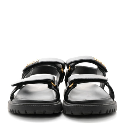 Christian Dior Lambskin Dioract 10mm Sandals 39.5 Black 2 of 11