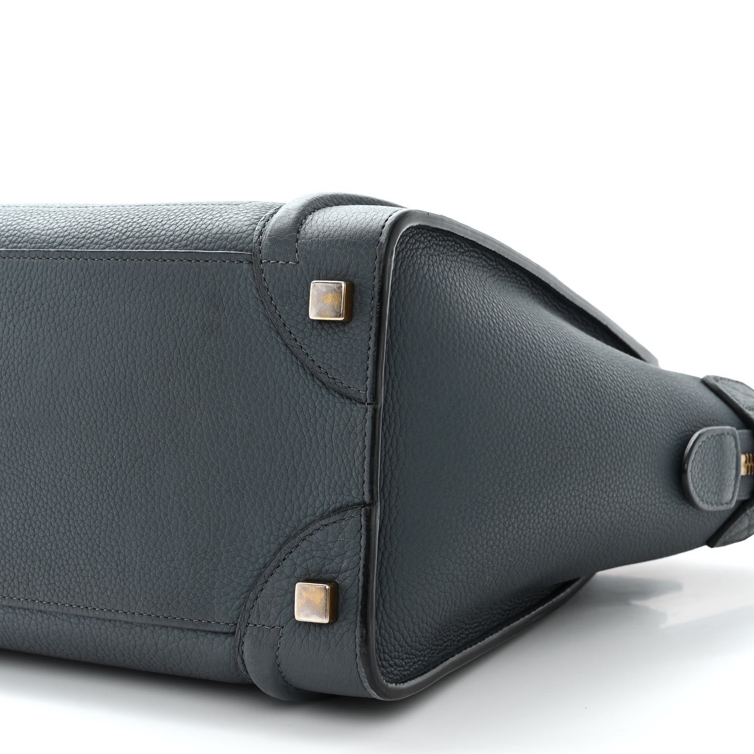 Celine Drummed Calfskin Micro Luggage Petrol 14 of 16