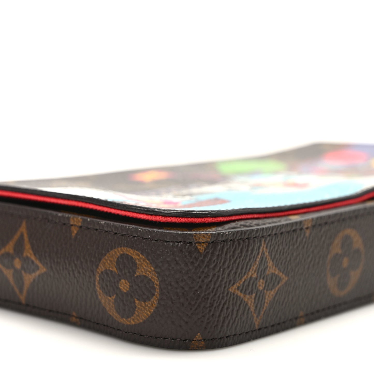Monogram 2022 Christmas Animation China Chengdu Pochette Felicie Chain Wallet Red