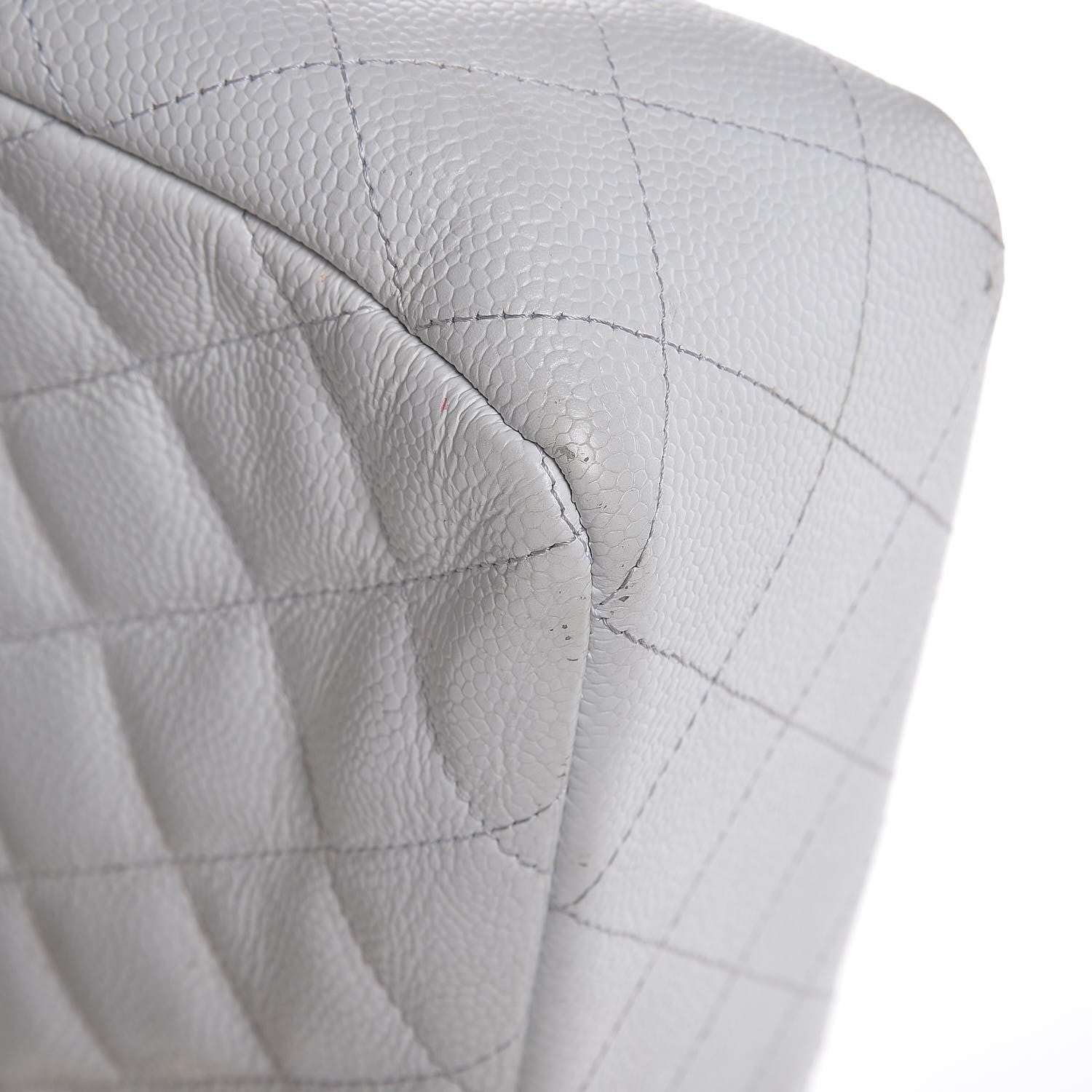 Chanel Caviar Quilted Jumbo Single Flap White 19 of 32