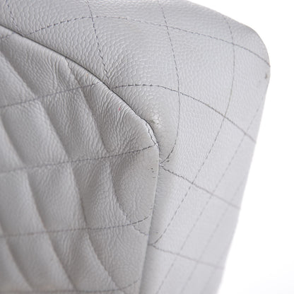 Chanel Caviar Quilted Jumbo Single Flap White 19 of 32