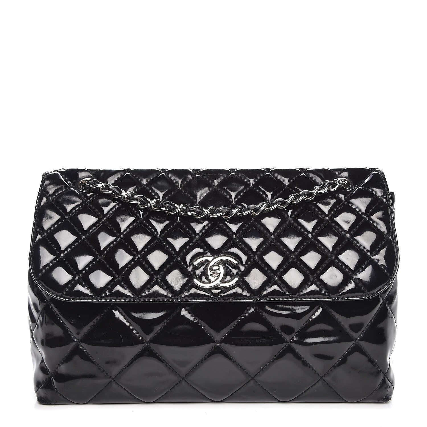 Chanel Vinyl Quilted In the Business Flap Bag Black 1 of 14