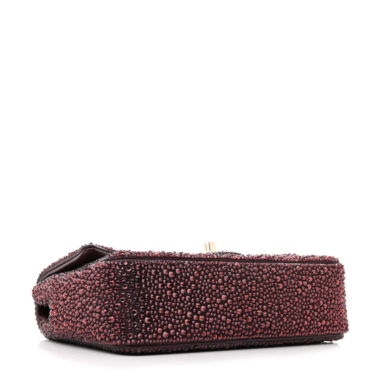 Chanel Lambskin Crystal Diamante Small Flap Burgundy 4 of 11