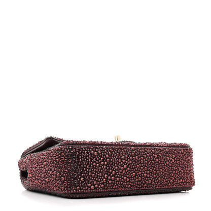 Chanel Lambskin Crystal Diamante Small Flap Burgundy 4 of 11