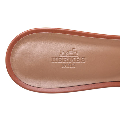 Hermes Calfskin Oasis Sandals 41 Gold 7 of 10