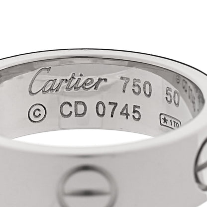 Cartier 18K White Gold 5.5mm LOVE Ring 50 5.25 4 of 5