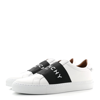 Givenchy Calfskin Band Logo Womens Urban Street Sneakers 38.5 White Black 3 of 9
