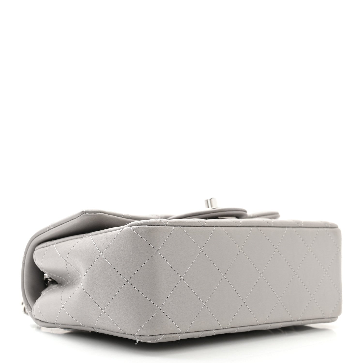 Chanel Lambskin Quilted Mini Rectangular Flap Grey 4 of 11