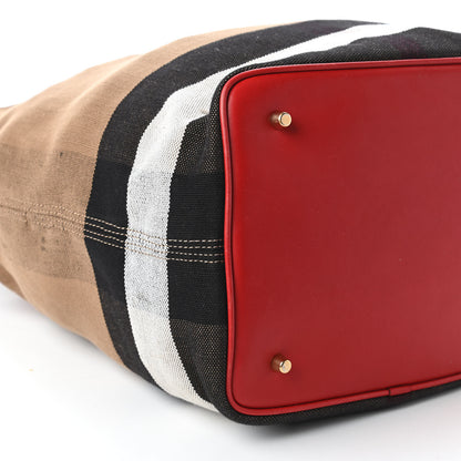 Burberry Canvas Mega Check Medium Ashby Hobo Cadmium Red 6 of 12