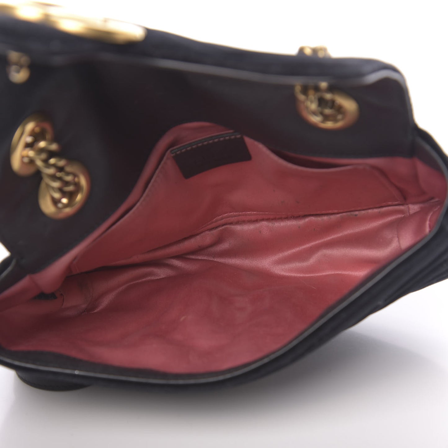 Velvet Matelasse Mini GG Marmont Shoulder Bag Black